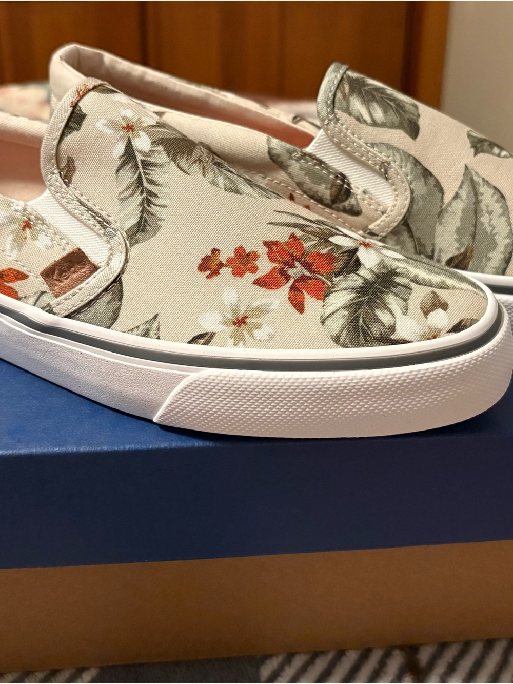 Keds Slip-On Tropical Print Canvas Shoes